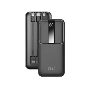 10K Mah 22.5W Power Bank W/ Built-In Cable (Black) Universal Usb Charging Cable Business Travel