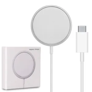 15W Magsafe Wireless Charging Cable Type C White 1M Fast Charging Magnetic Cable
