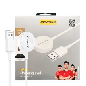 1M Type-A Charger For Apple Watch  1/2/3/4/5/6 Pisen Compact Charger Reinforced Cable