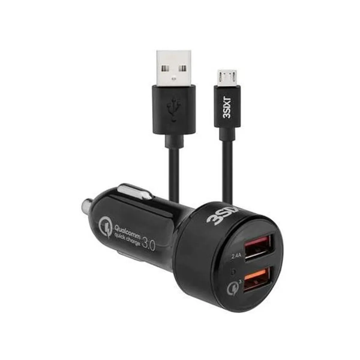 3Sixt Car Charger 5.4A   Usb-A To Micro Usb Cable 1M Quick Charge Cable