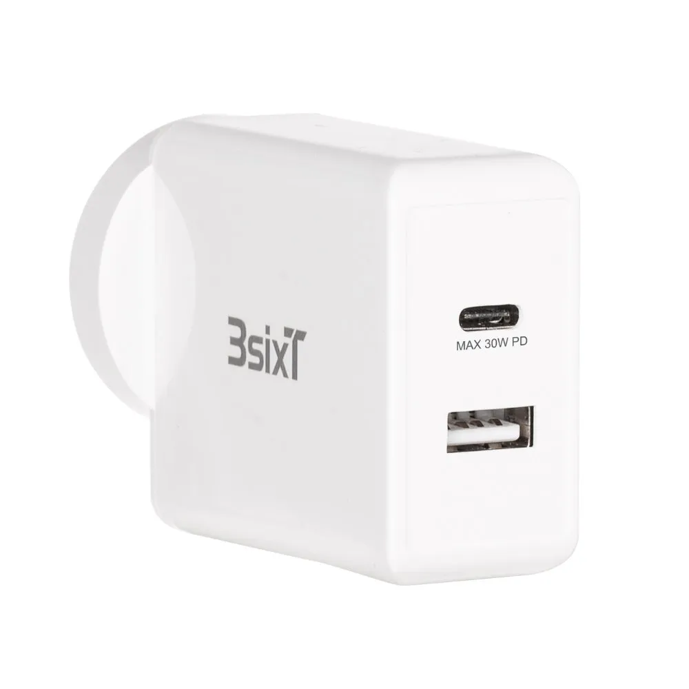 Cable Clip 3Sixt Wall Charger Anz 30W Usb-C Pd   2.4A