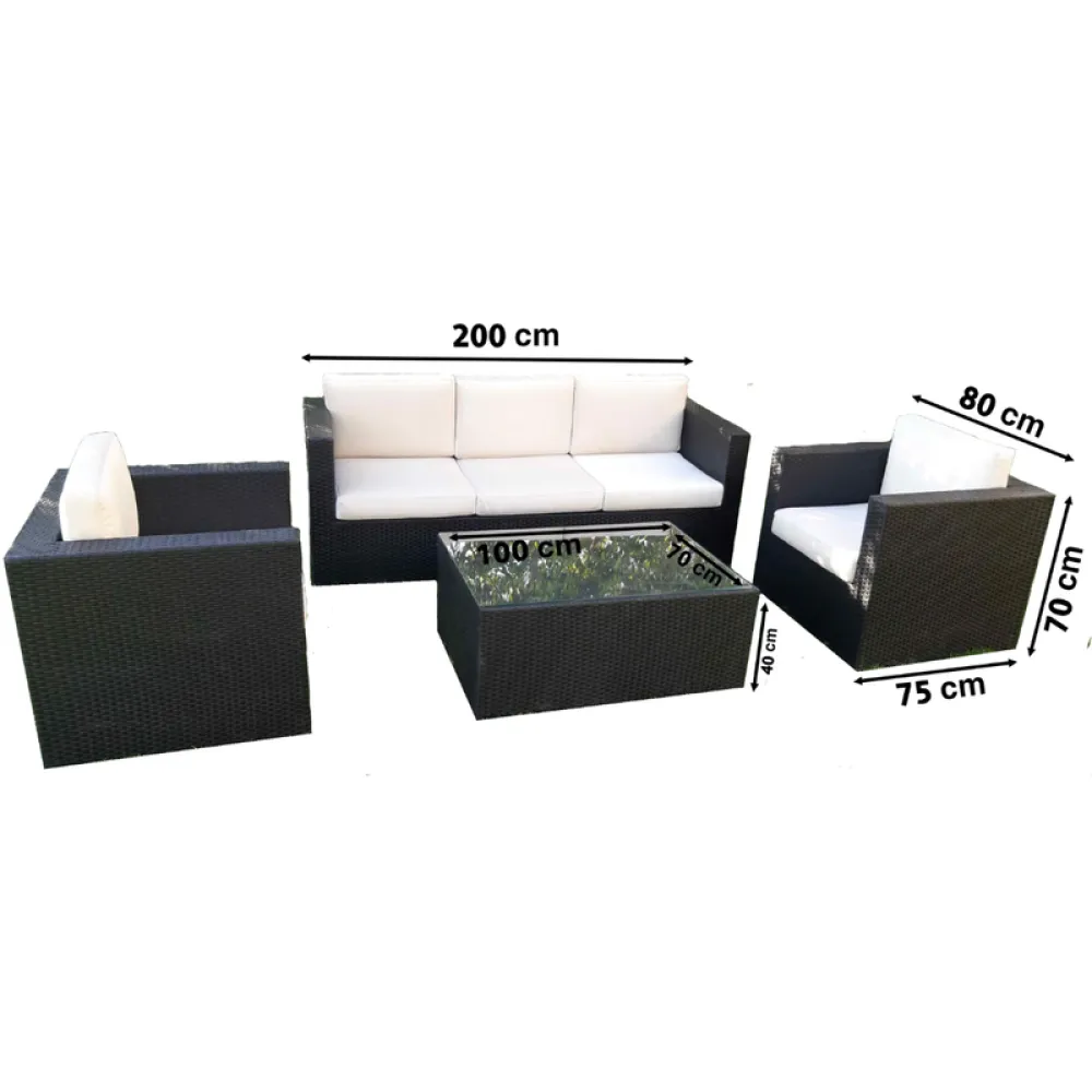 5-Person Outdoor Seating Set from Miden Home Os-Rt-020-W