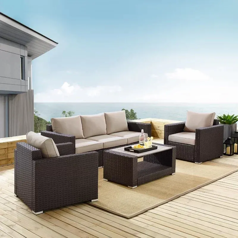 5-Person Outdoor Seating Set from Miden Home OS-Rt-115-W