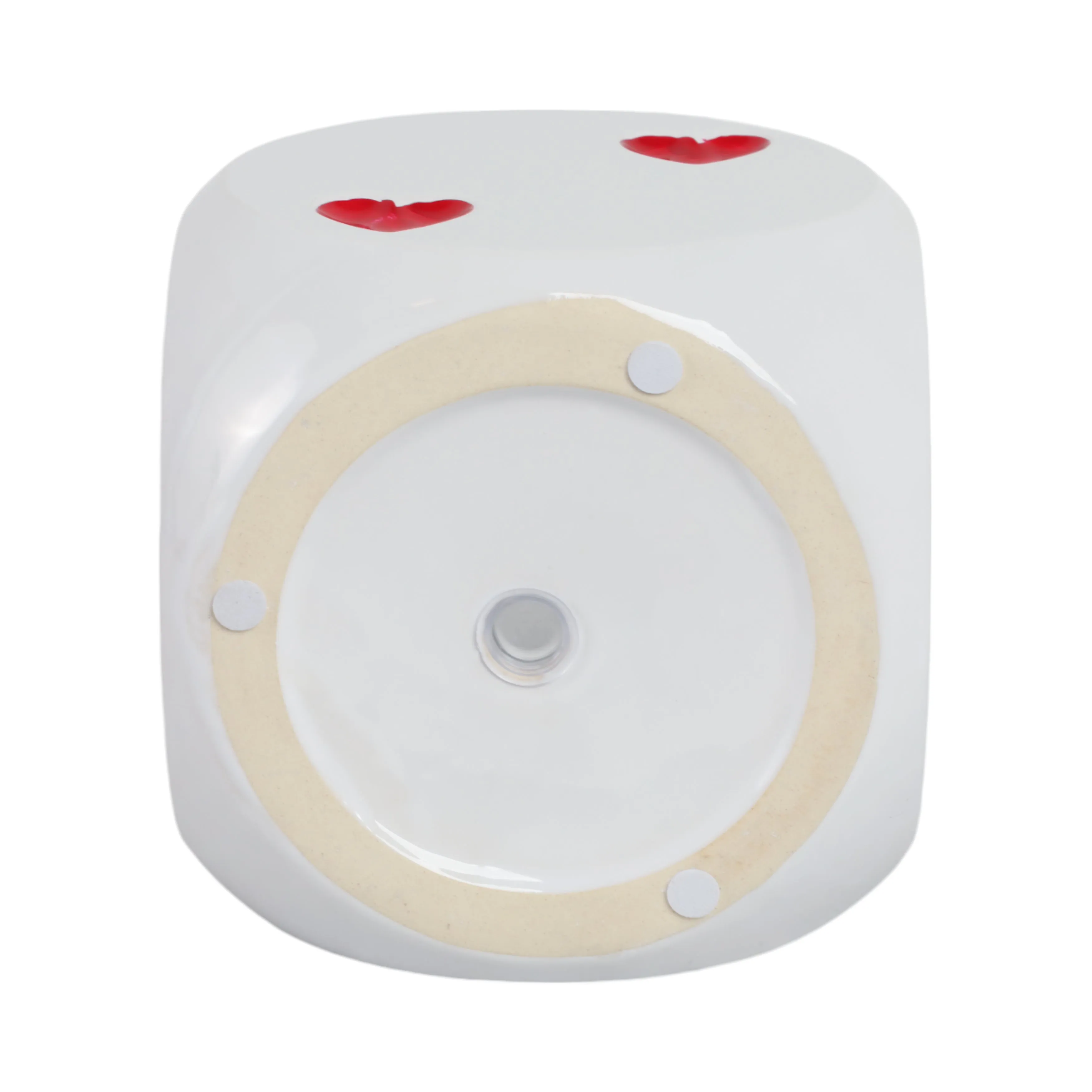 6" Dice Planter, White/red