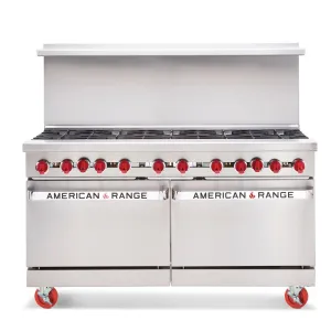 American Range AR-36G-4B 60" 4 Burner Gas Range w/ 36" Griddle & 2 Standard Ovens