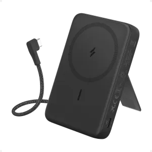 Anker Zolo Wireless Power Bank (10K, 30W, Built-In Usb-C Cable) -Black Airline Approved