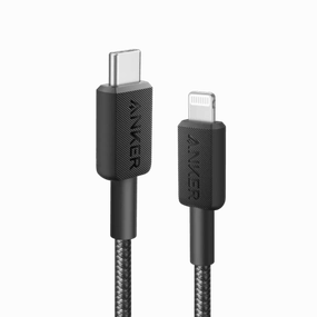 LED Indicator Anker 322 Usb-C To Lightning Cable Braided (1.8M/6Ft) -Black