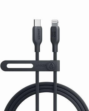 Auto Stop Charging Lightweight Charger Anker Powerline 542 Usb-C To Lightning (Bio-Based) (0.9M/3Ft) -Black