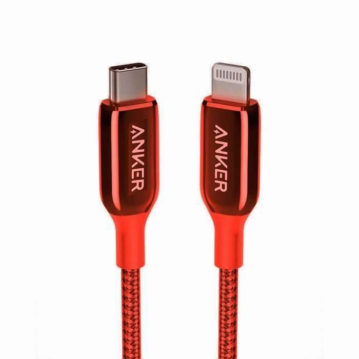 Fast Charging Secure Connection Anker Powerline   Iii Usb-C To Lightning -Red