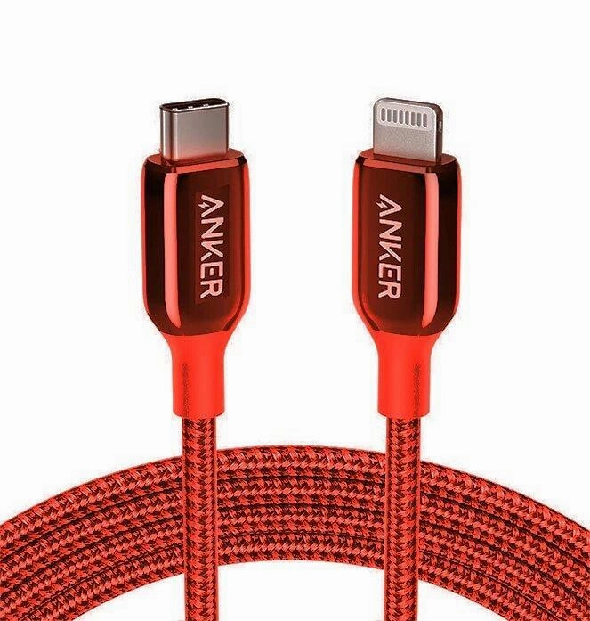 Overload Protection Secure Connection Anker Powerline   Iii Usb-C To Lightning -Red