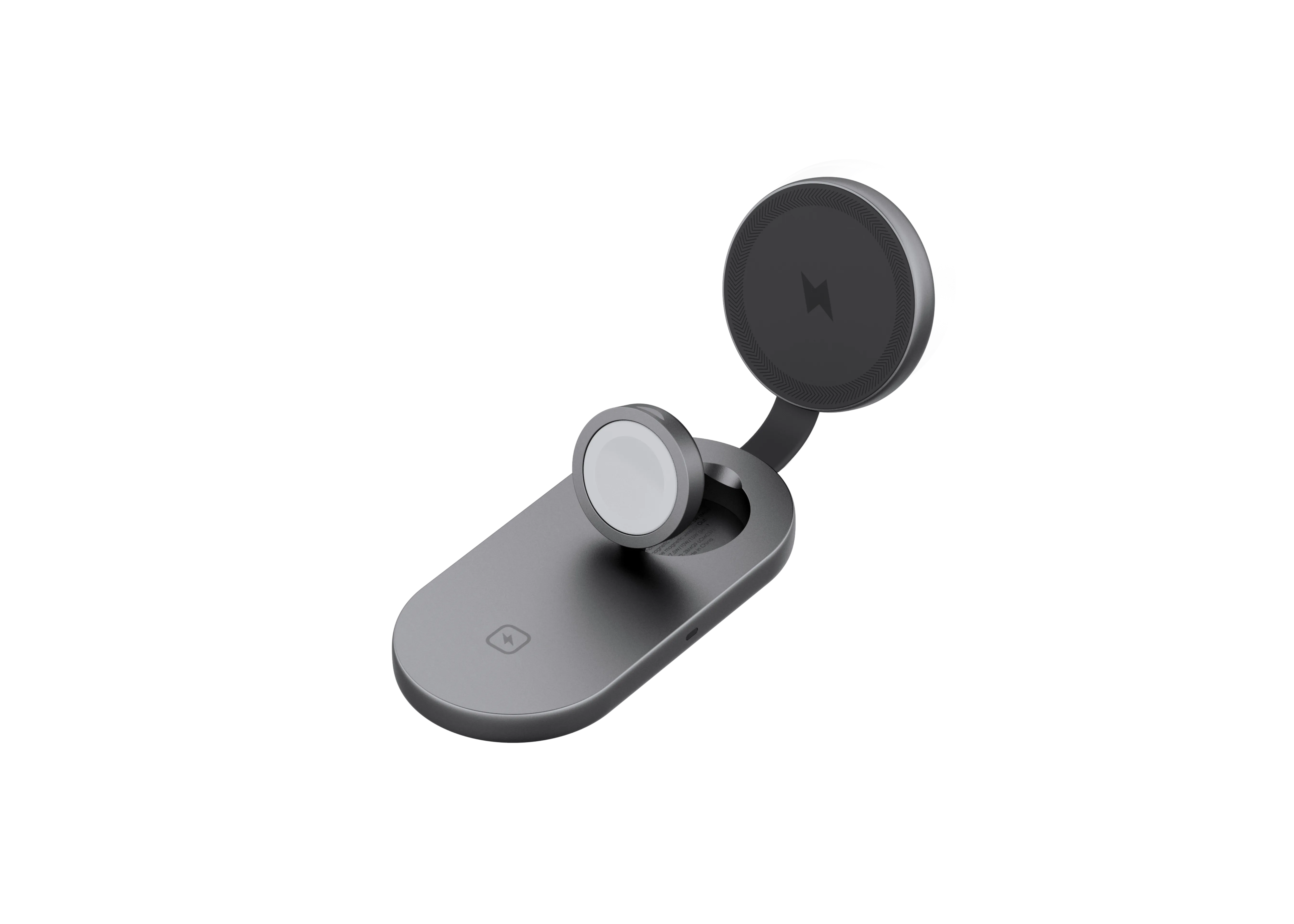 Aukey Lc-Mc313 Magfusion C 3-In-1 Qi2 Foldable Wireless Charging Station Long Cable Energy Saving
