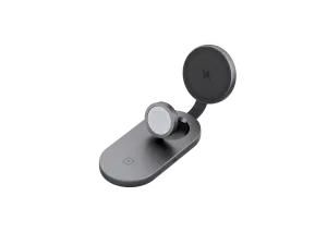 Aukey Lc-Mc313 Magfusion C 3-In-1 Qi2 Foldable Wireless Charging Station Long Cable Energy Saving