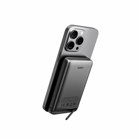 Aukey Pb-Ms05 Magfusion 6700Mah Qi2 Magnetic Wireless Charging Power Bank Multi Device