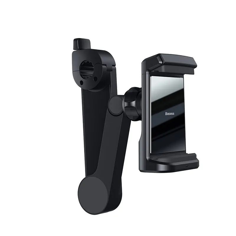 Baseus Car Headrest Phone Holder With Built-In 15 W Qi Wireless Charger Black (Wxhz-01) Tangle Free Cable