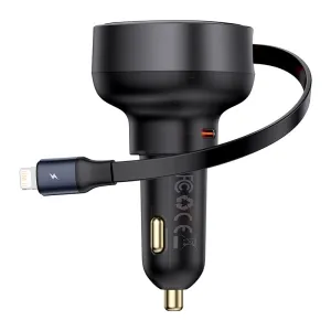 Baseus Enjoyment Pro Car Charger C Retractable Ip Cable 55W-C00057803111-00 Desktop Charger USB Adapter