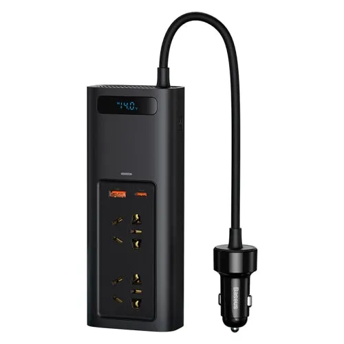 Overcurrent Protection Baseus In-Car Inverter 150W (110V Us/Jp) Black (Crnbq-01)