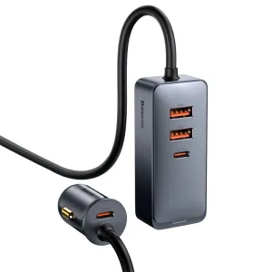 Baseus Share Together 2X Usb / 2X Usb Type C Car Charger 120W Pps Charger Grey (Ccbt-A0G) Portable Power