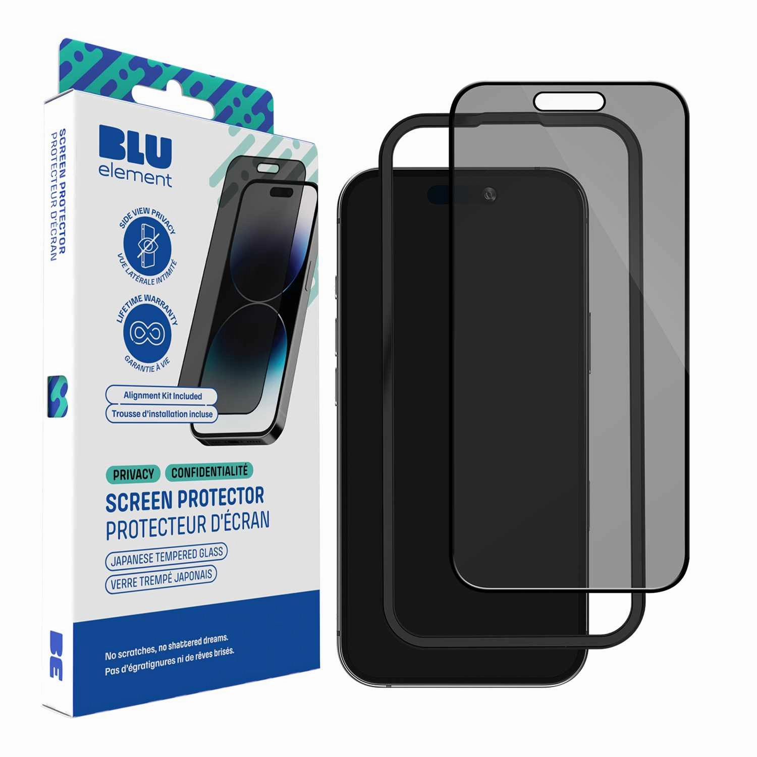 Shock Absorbing Bepgikip16Pl Privacy Tempered Glass Screen Protector W/Installation Kit Iphone 16 Plus/15 Plus