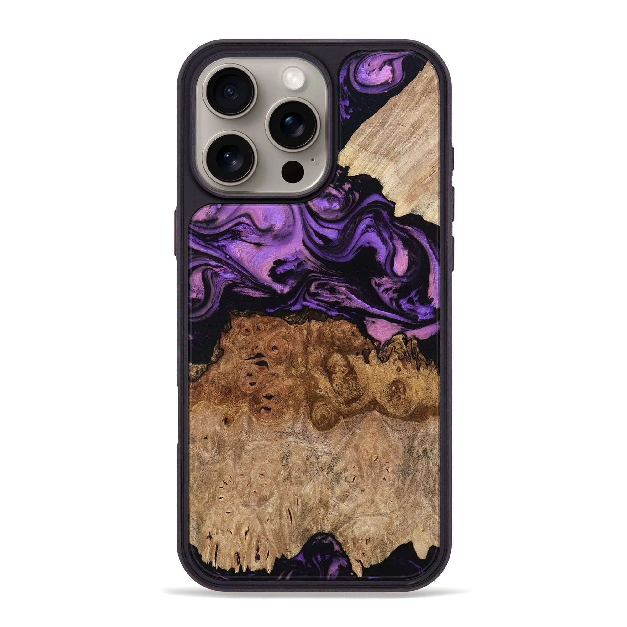 Case Friendly Iphone 16 Pro Max Wood Phone Case - Zyaire (Purple, 780498)