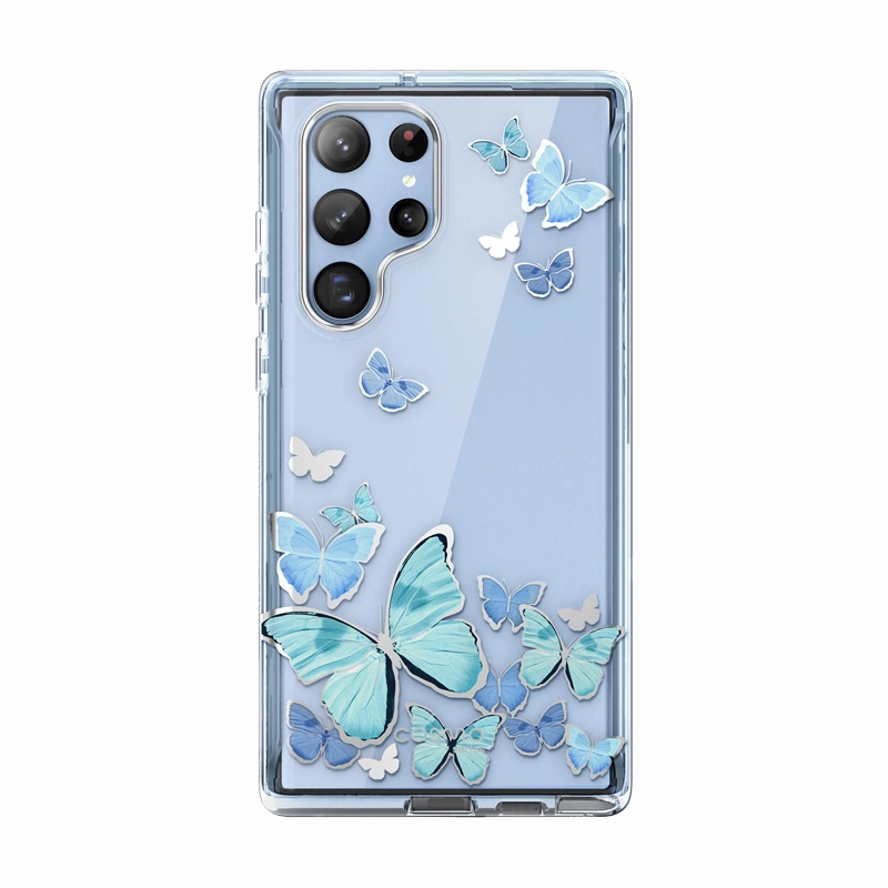 Self Healing Galaxy S22 Ultra Cosmo Case - Blue Butterfly