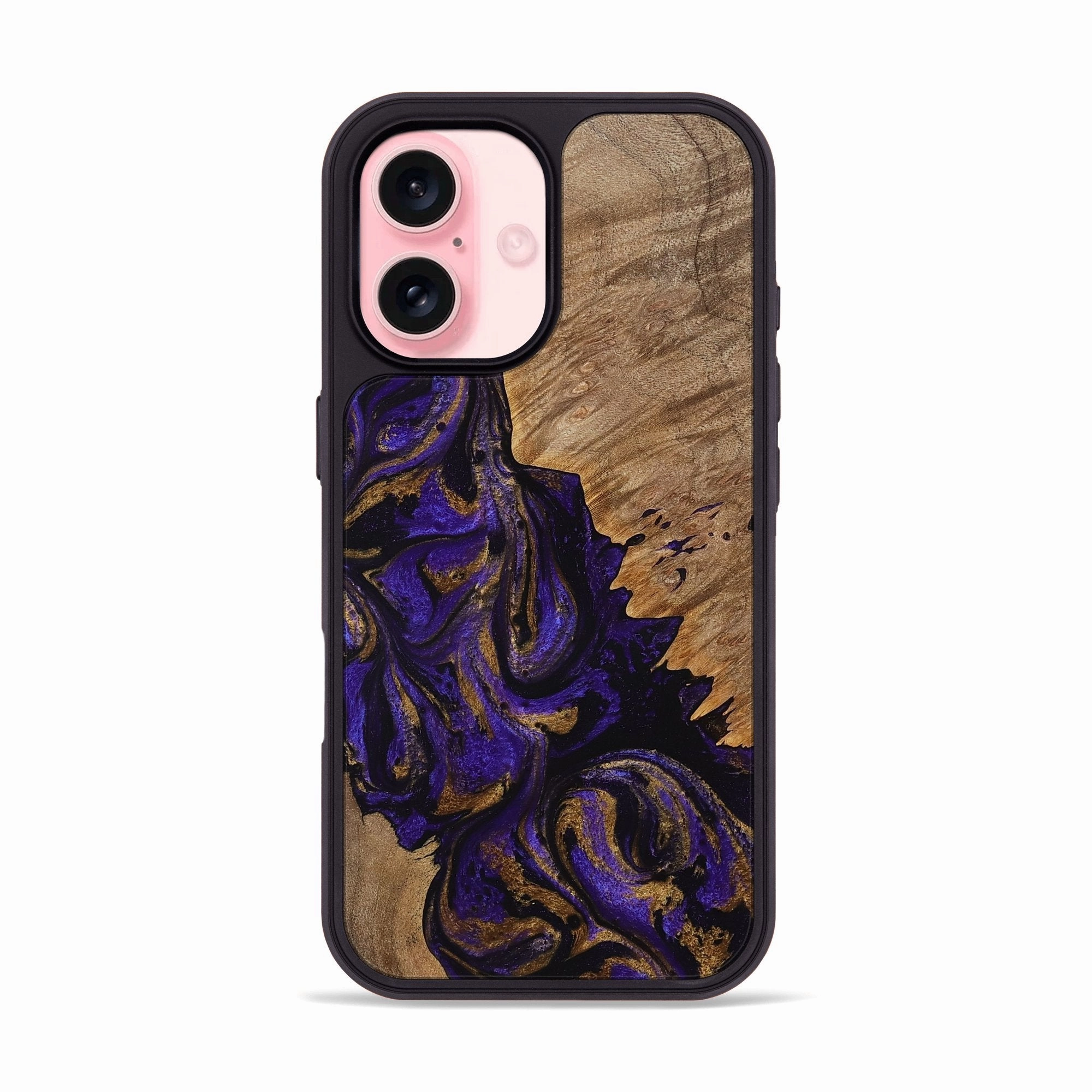 Iphone 16 Wood Phone Case - Bryant (Purple, 771502) Anti Shock Film Anti Dust