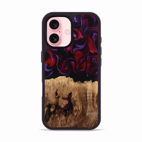 Ultra Slim Protector Drop Resistant Iphone 16 Wood Phone Case - Jacey (Red, 780162)