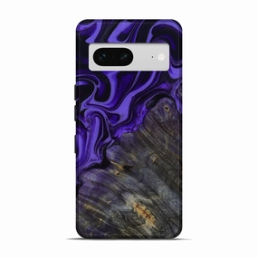 Shock Proof Film Pixel 7 Wood Live Edge Phone Case - Mayme (Purple, 778093)