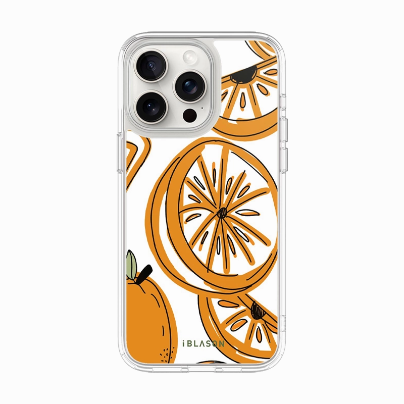 Dustproof Cover Iphone 15 Pro Halo Magsafe Cute Phone Case - Oranges