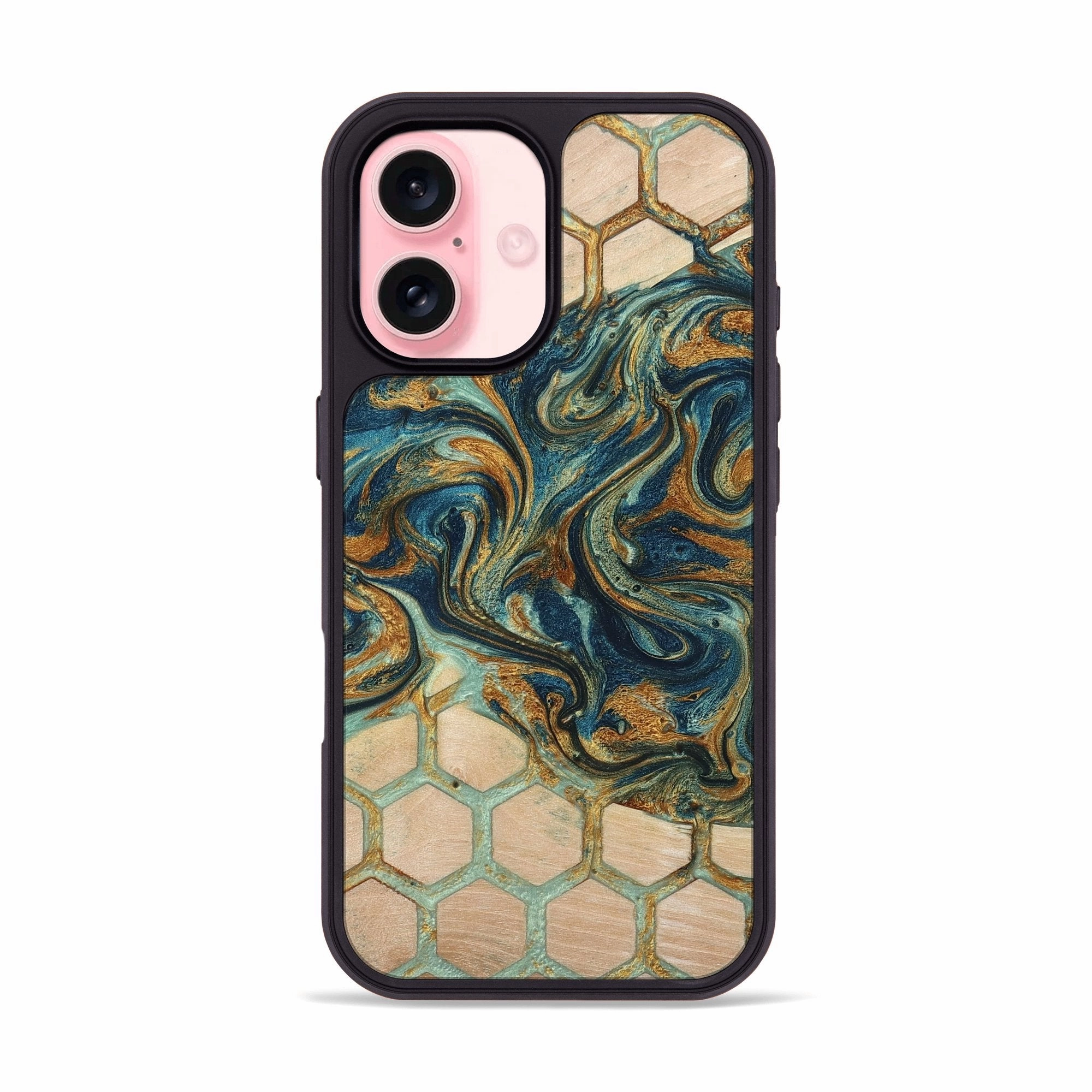 Drop Resistant Bubble Resistant Film Iphone 16 Wood Phone Case - Kaiden (Pattern, 775935)
