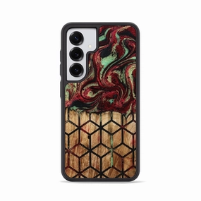Rounded Edges Anti Static Galaxy S25 Wood Phone Case - Breonna (Pattern, 776724)