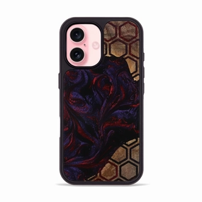 Iphone 16 Wood Phone Case - Winston (Pattern, 771166) Bubble Free Anti Fingerprint Film