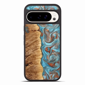Ultra Slim Protector Pixel 10 Pro Xl Wood Phone Case - Elian (Teal & Gold, 776551)