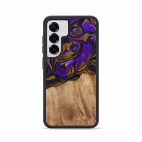 Galaxy S25 Wood Phone Case - Kaley (Purple, 773360) Anti Scratch Shield Ultra Slim Protector