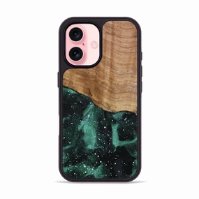 Iphone 16 Wood Phone Case - Lorie (Cosmos, 781207) Bubble Resistant Film