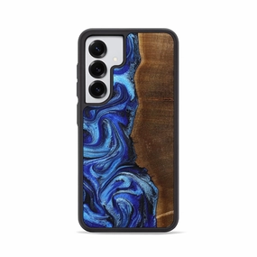 Galaxy S25 Wood Phone Case - Maranda (Blue, 771409) Case Friendly