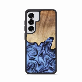Anti Shock Film Edge Guard Galaxy S25 Wood Phone Case - Stan (Blue, 778021)