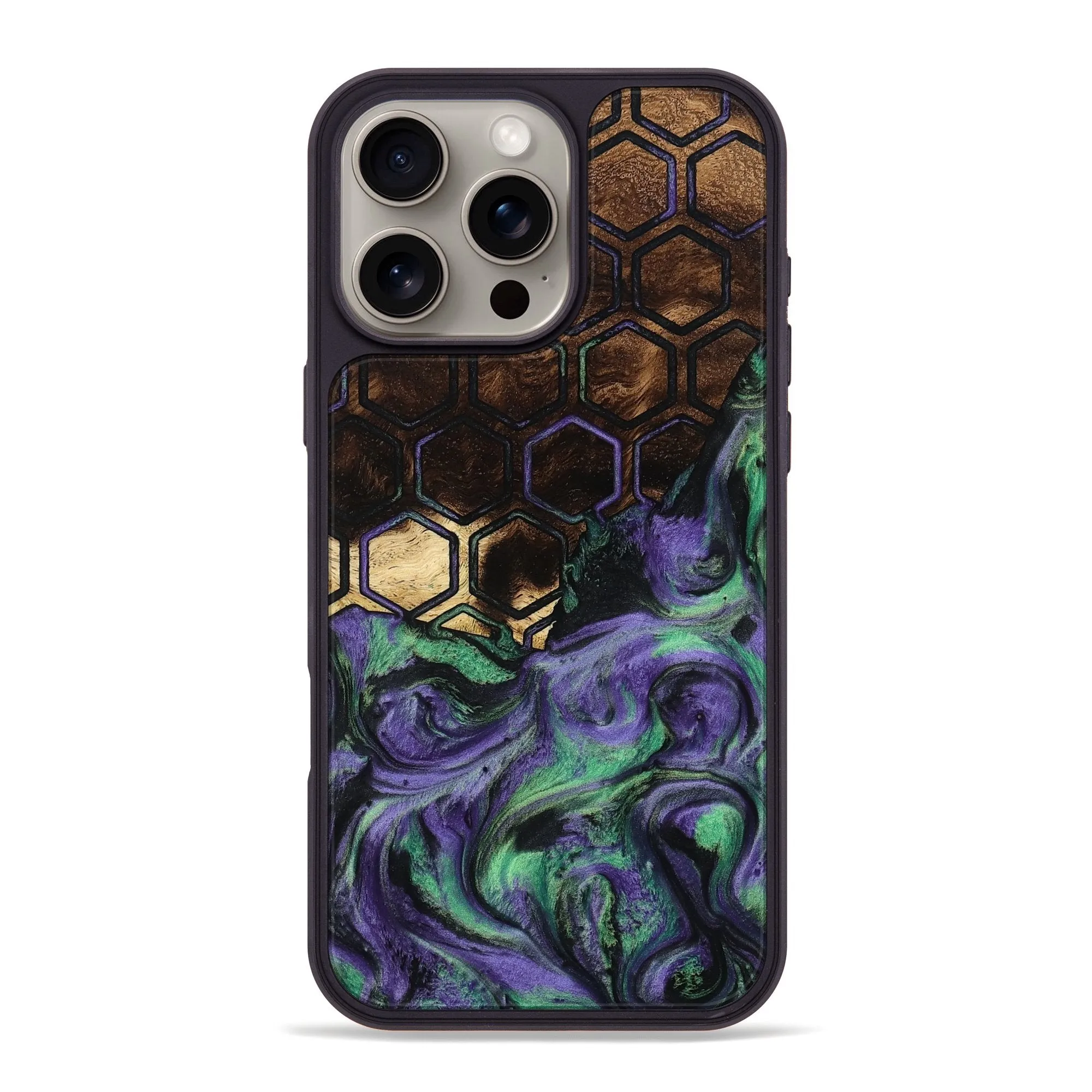 Iphone 16 Pro Max Wood Phone Case - Amelie (Pattern, 781047) Privacy Screen Screen Guard