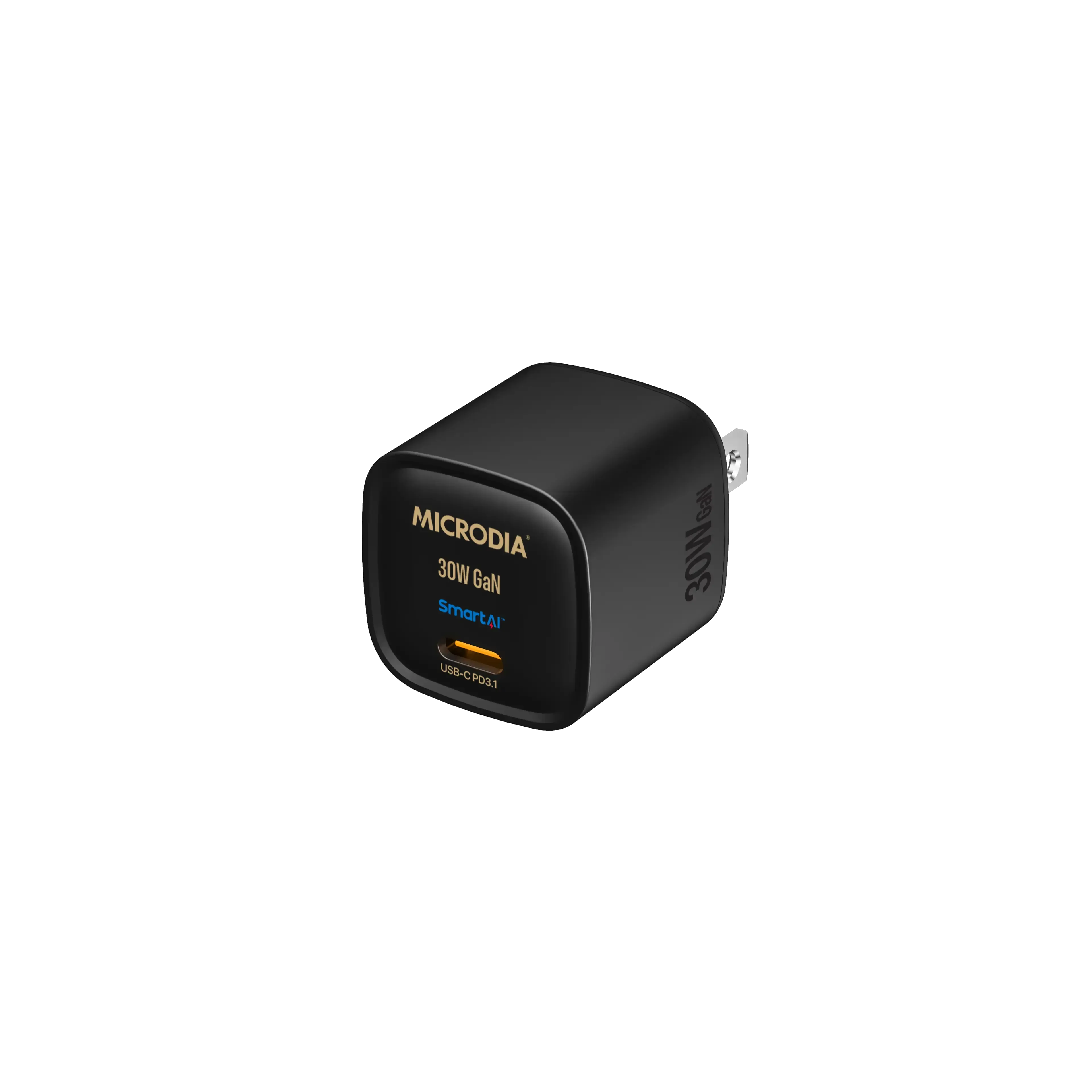 LED Indicator Smart IC Chip Microdia Smartcube Nano 30W, Gan Wall Charger, Usb-C Pd3.1