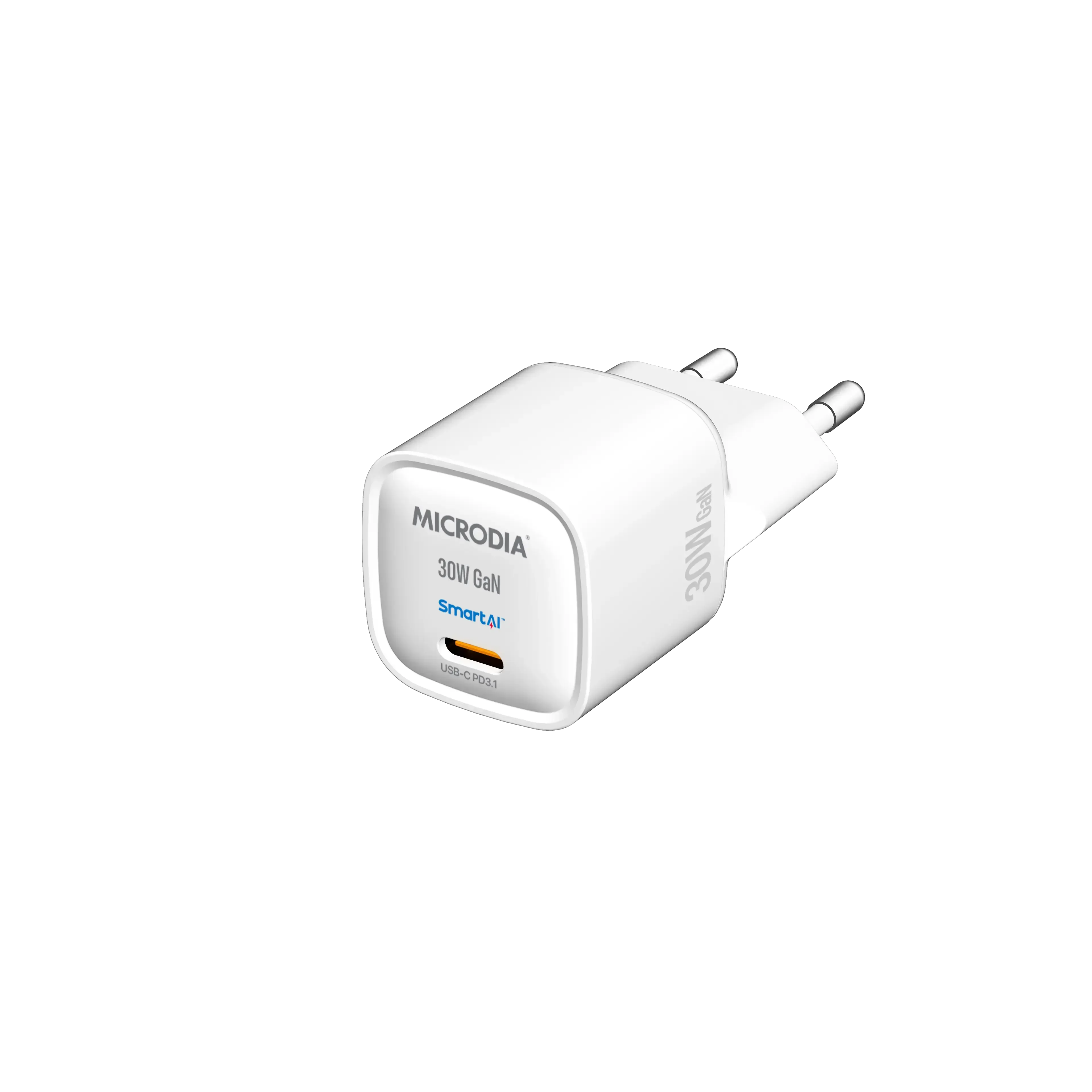 Power Delivery Overvoltage Protection Microdia Smartcube Nano 30W, Gan Wall Charger, Usb-C Pd3.1