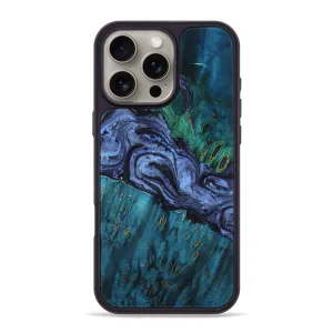 Iphone 16 Pro Max Wood Phone Case - Laraine (Blue, 781778) Water Resistant