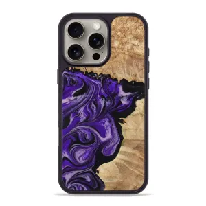Iphone 16 Pro Max Wood Phone Case - Jenna (Purple, 777989) Oleophobic Coating
