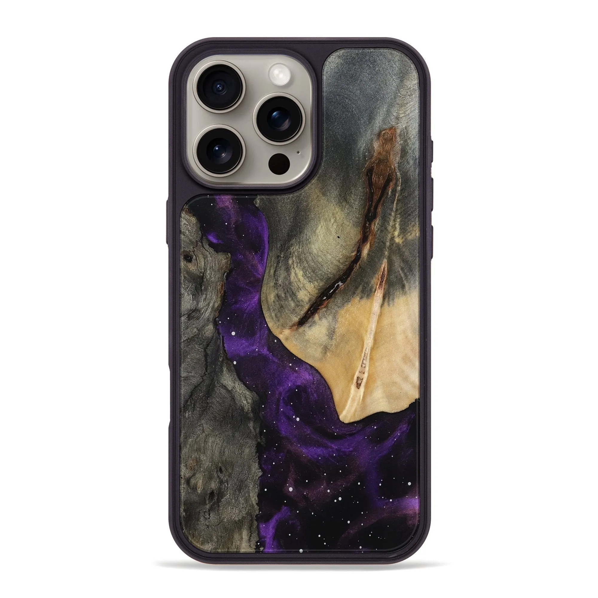 Screen Guard Anti Fingerprint Coating Iphone 16 Pro Max Wood Phone Case - Rubi (Cosmos, 781949)