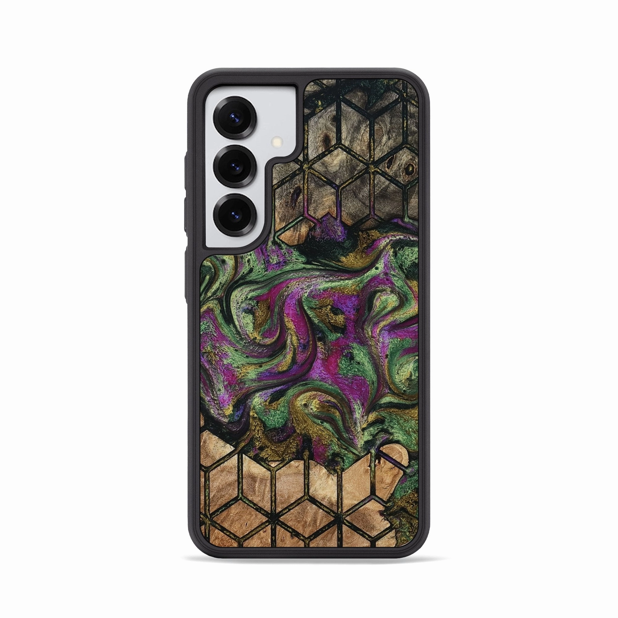 Galaxy S25 Wood Phone Case - Kaleb (Pattern, 777160) Fingerprint Resistant