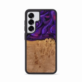 Galaxy S25 Wood Phone Case - Oren (Purple, 772351) Tempered Glass