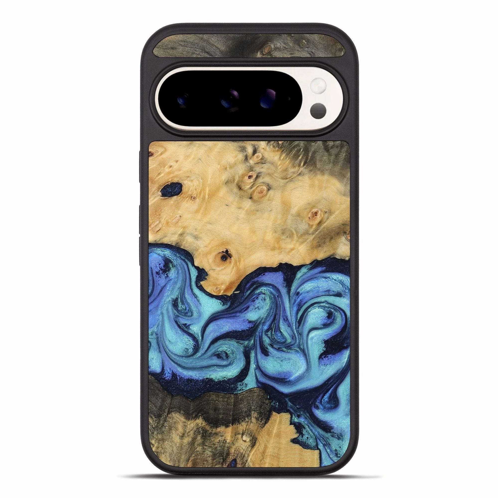 Slim Screen Protector Edge to Edge Protection Pixel 10 Pro Xl Wood Phone Case - Ora (Blue, 770361)