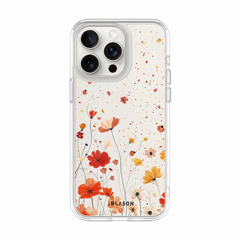 Bubble Free Oleophobic Coating Iphone 15 Pro Halo Magsafe Cute Phone Case - Spring Fling