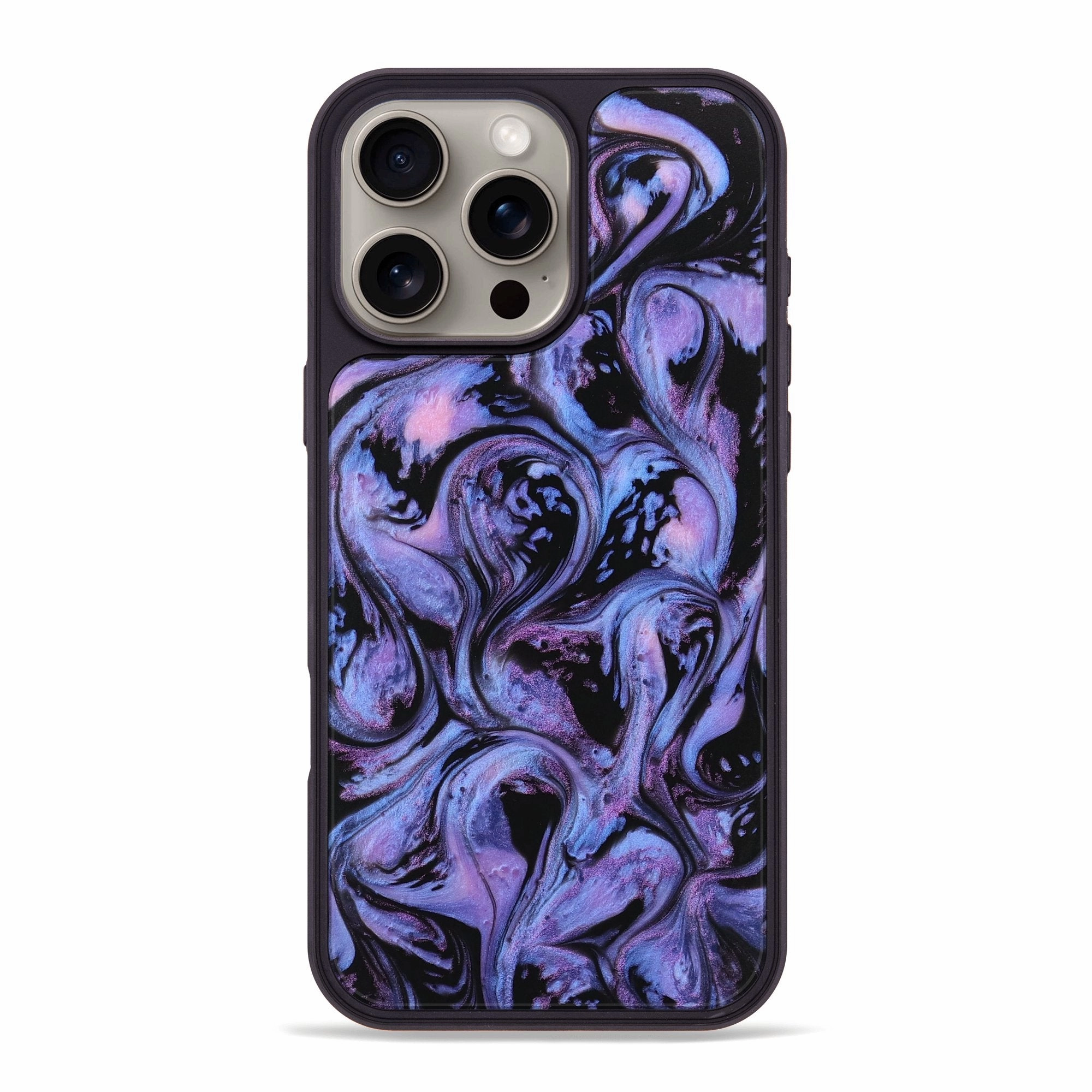 Impact Protection Iphone 16 Pro Max Resinart Phone Case - Tobias (Purple, 746194)