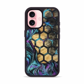 Anti Finger Stain Soft Edge Iphone 16 Wood Phone Case - Daisha (Pattern, 781719)