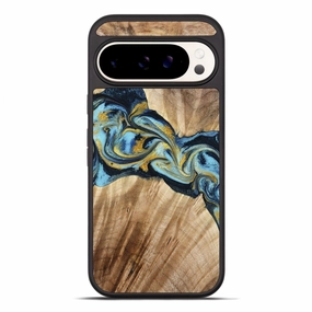 Anti Scratch Screen Pixel 10 Pro Xl Wood Phone Case - Sonja (Teal & Gold, 776336)