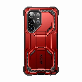 Galaxy S23 Ultra Armorbox Case - Metallic Red Anti Reflection Screen Anti Finger Oil